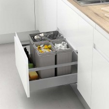Menage Confort Cubo de Basura extraíble con extracción Manual para Mueble  de Cocina - Capacidad 14+14 litros : : Hogar y cocina