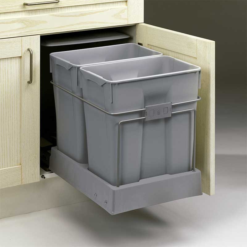 Cubos de basura doble instalación para mueble de cocina