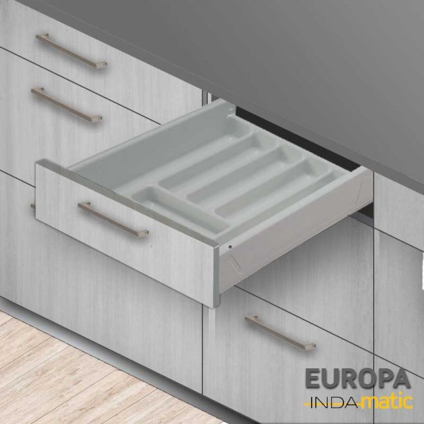 Cajón Cubertero de Cocina Europa PVC Gris